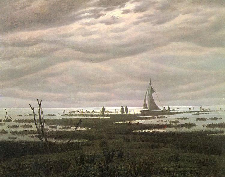 Caspar David Friedrich Flat country shank at Bay of Greifswald France oil painting art